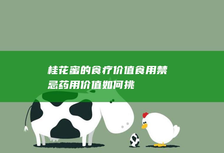 桂花蜜的食疗价值_食用禁忌_药用价值_如何挑选桂花蜜