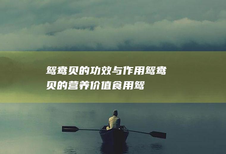 鸳鸯贝的功效与作用_鸳鸯贝的营养价值_食用鸳鸯贝的注意事项