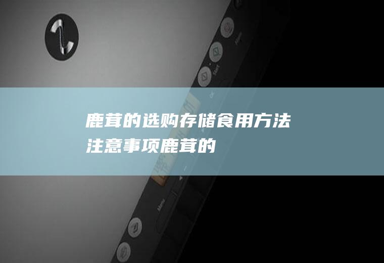 鹿茸的选购_存储_食用方法_注意事项_鹿茸的副作用