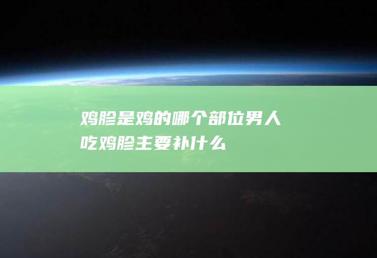 鸡胗是鸡的哪个部位(男人吃鸡胗主要补什么)