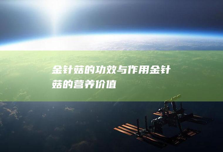 金针菇的功效与作用_金针菇的营养价值