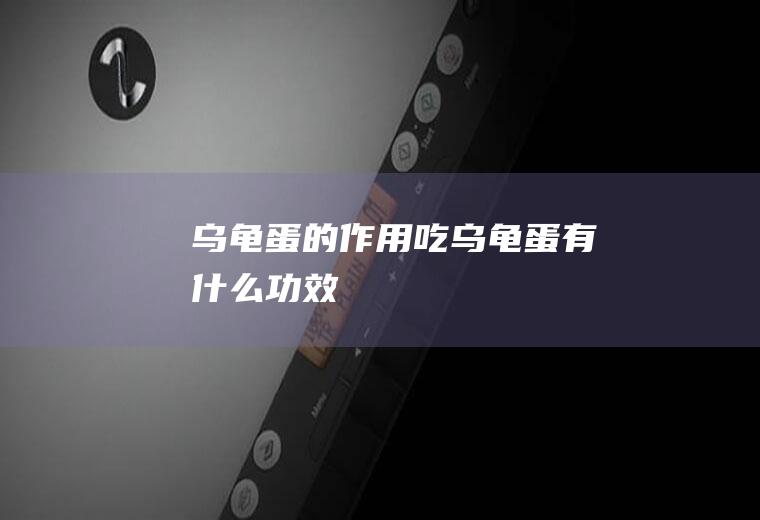乌龟蛋的作用_吃乌龟蛋有什么功效