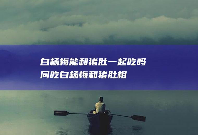 白杨梅能和猪肚一起吃吗/同吃_白杨梅和猪肚相克吗