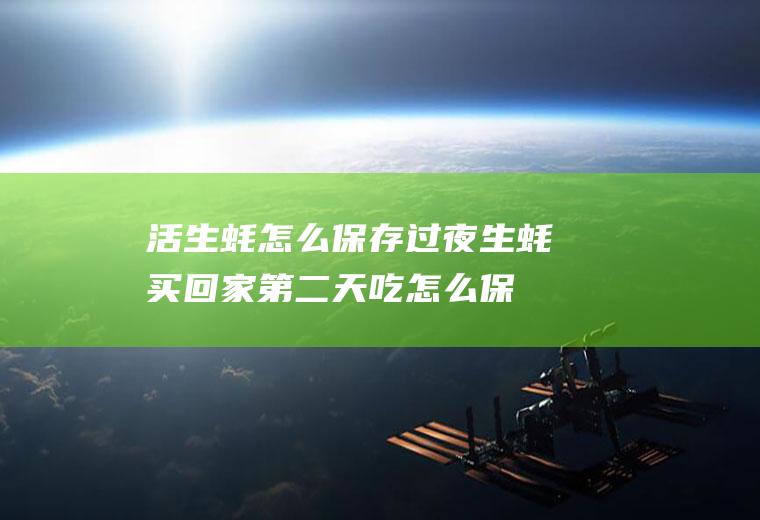 活生蚝怎么保存过夜(生蚝买回家第二天吃怎么保存)