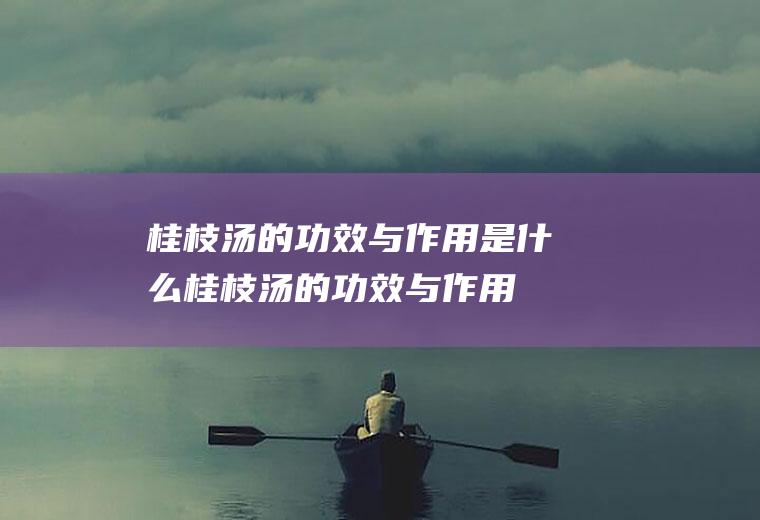 桂枝汤的功效与作用是什么(桂枝汤的功效与作用是中成药吗)