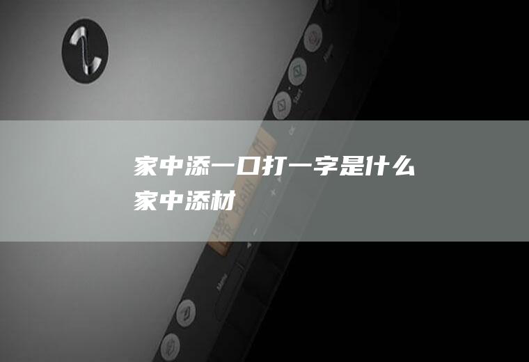 （家中添一口）打一字是什么(家中添材)