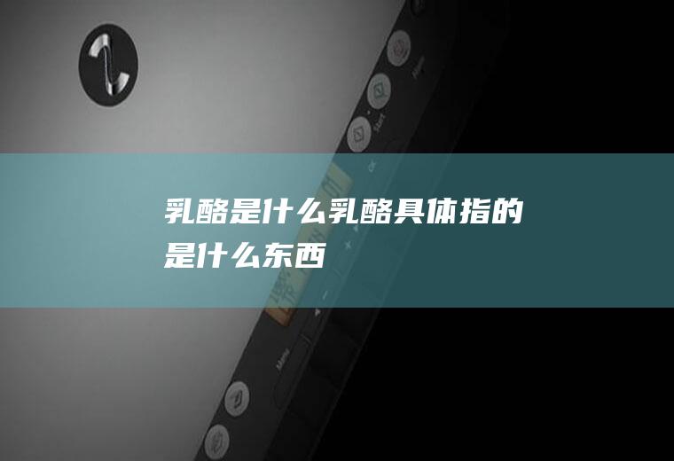 乳酪是什么乳酪具体指的是什么东西