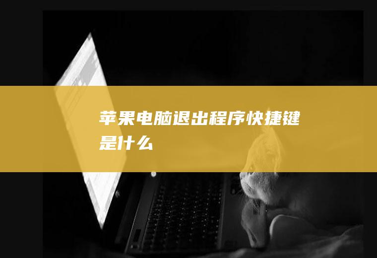 苹果电脑退出程序快捷键是什么