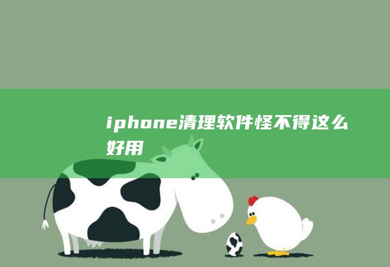 iphone清理软件(怪不得这么好用)