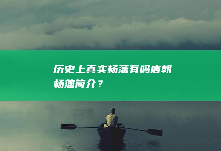 历史上真实杨藩有吗,唐朝杨藩简介？