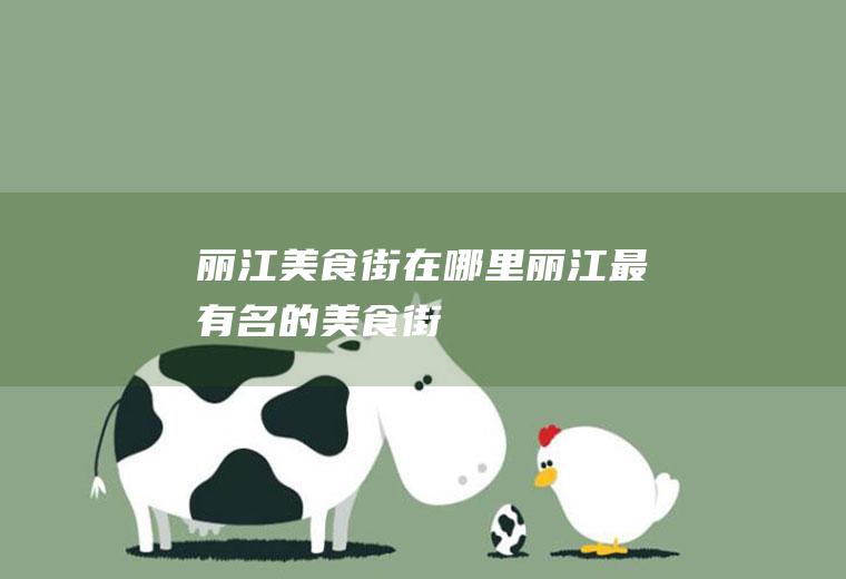 丽江美食街在哪里丽江最有名的美食街