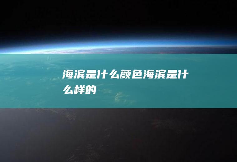 海滨是什么海滨是什么样的
