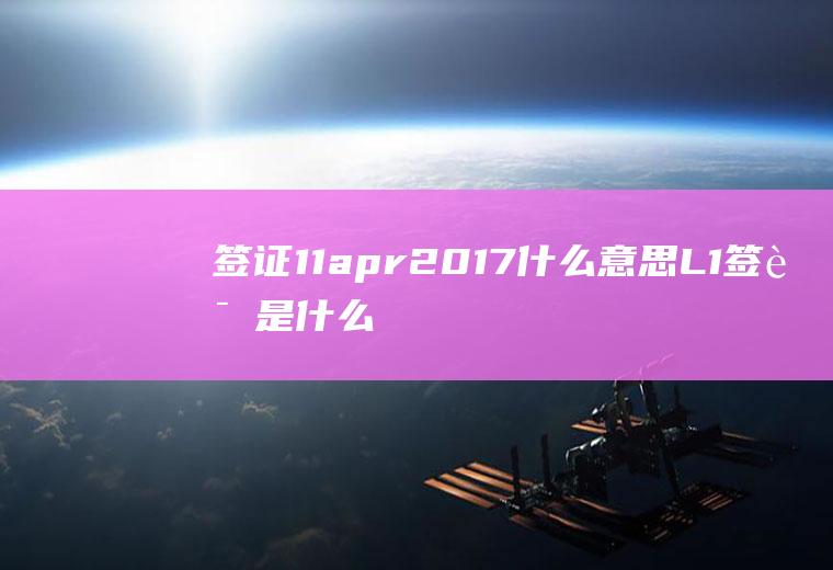 签证11apr2017什么意思L1签证是什么意思
