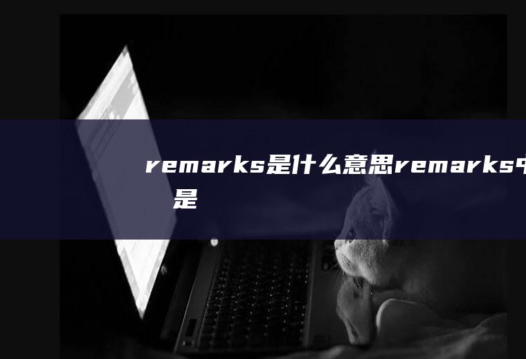 remarks是什么意思remarks中文是什么意思啊