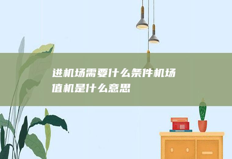 进机场需要什么条件机场值机是什么意思