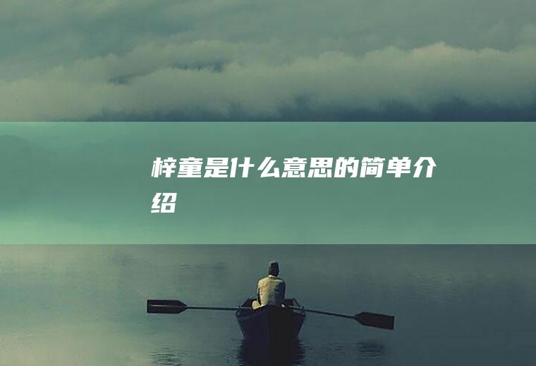梓童是什么意思的简单介绍