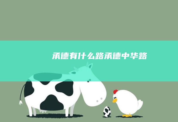 承德有什么路承德中华路