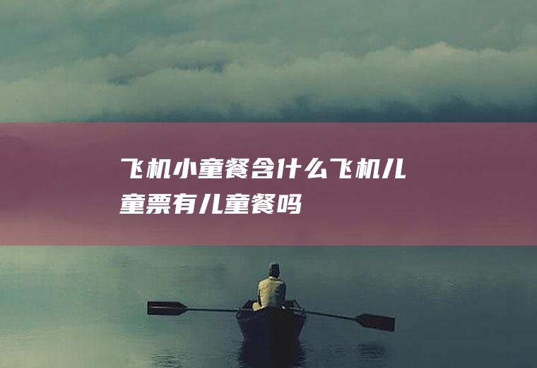 飞机小童餐含什么飞机儿童票有儿童餐吗