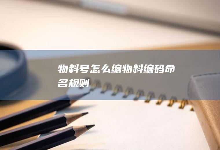 物料号怎么编物料编码命名规则