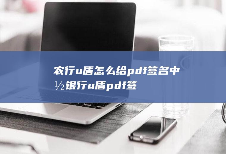 农行u盾怎么给pdf签名中国银行u盾pdf签名