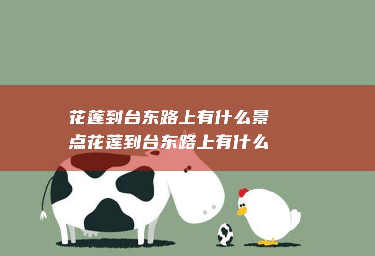 花莲到台东路上有什么景点花莲到台东路上有什么景点吗
