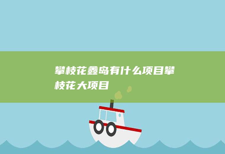 攀枝花鑫岛有什么项目攀枝花大项目