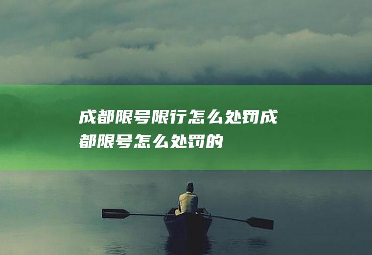 成都限号限行怎么处罚成都限号怎么处罚的