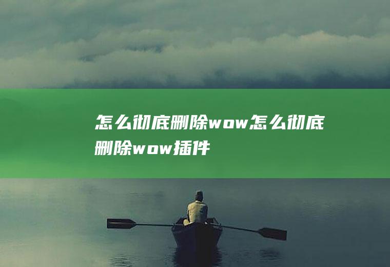 怎么彻底删除wow怎么彻底删除wow插件