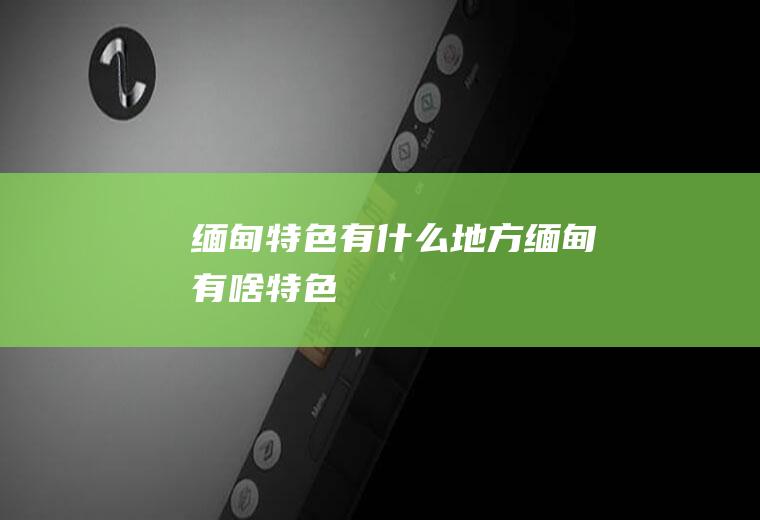 缅甸特色有什么地方缅甸有啥特色