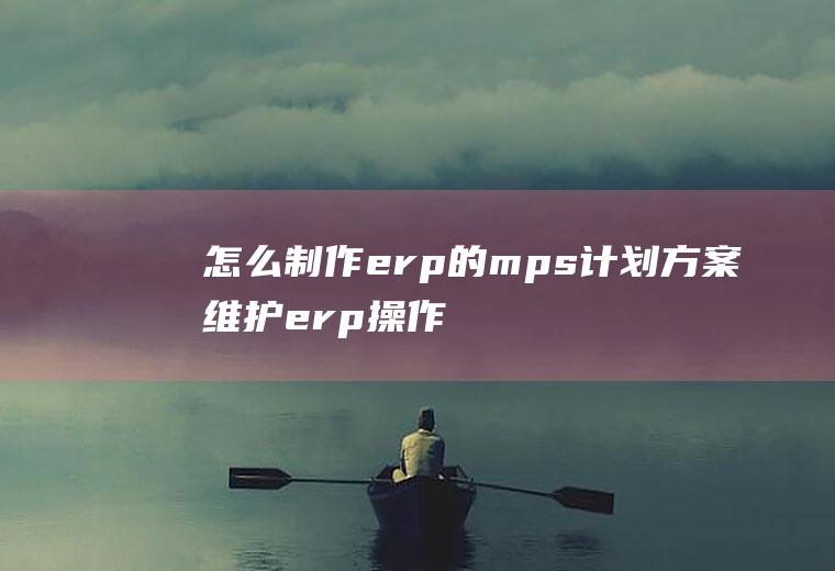 怎么制作erp的mps计划方案维护erp操作方案