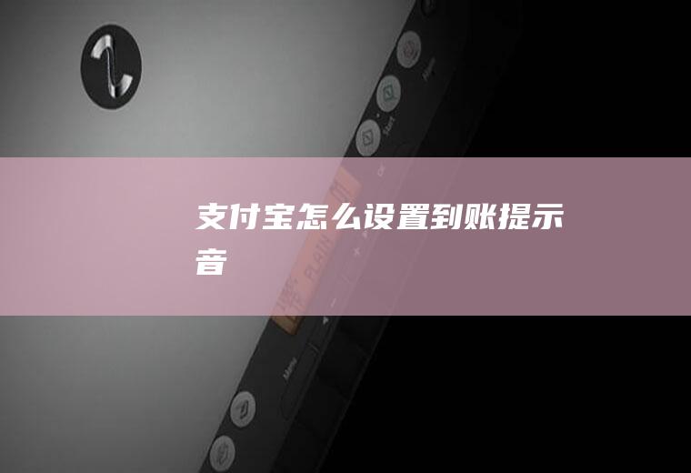 支付宝怎么设置到账提示音