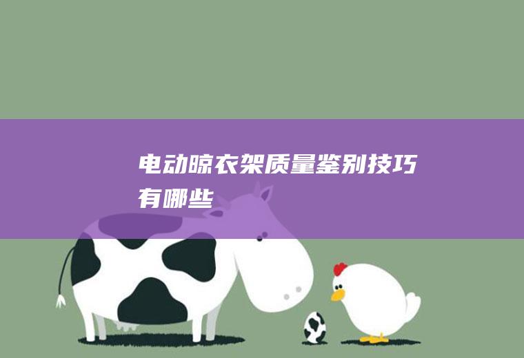 电动晾衣架质量鉴别技巧有哪些