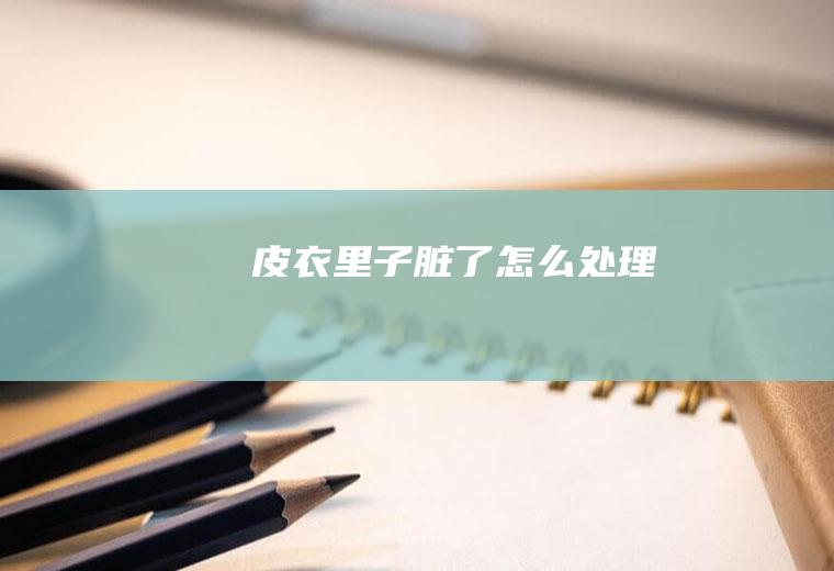 皮衣里子脏了怎么处理