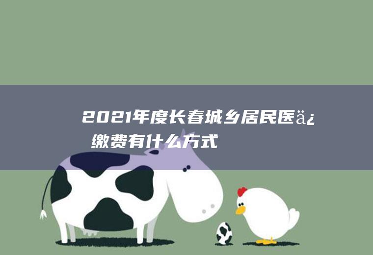 2021年度长春城乡居民医保缴费有什么方式