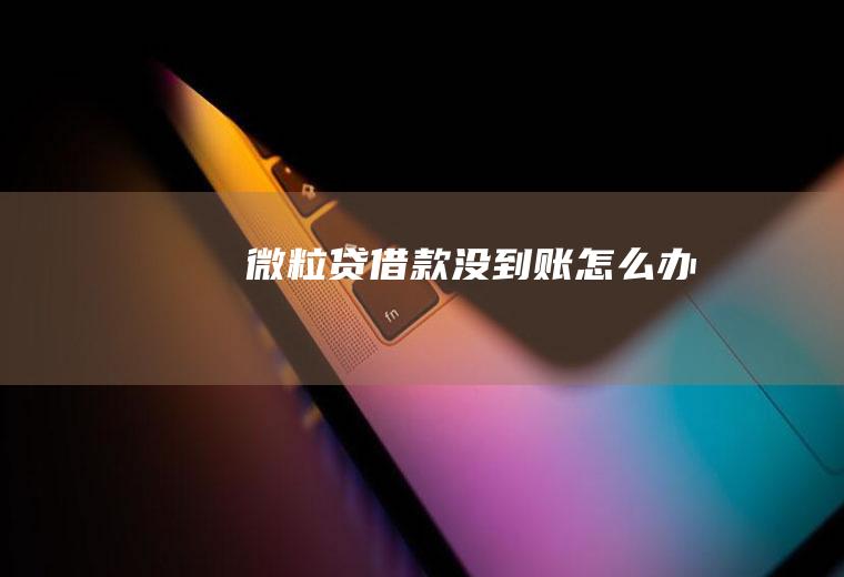 微粒贷借款没到账怎么办