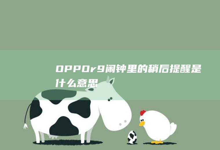 OPPOr9闹钟里的稍后提醒是什么意思
