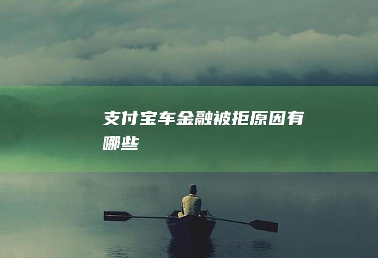 支付宝车金融被拒原因有哪些