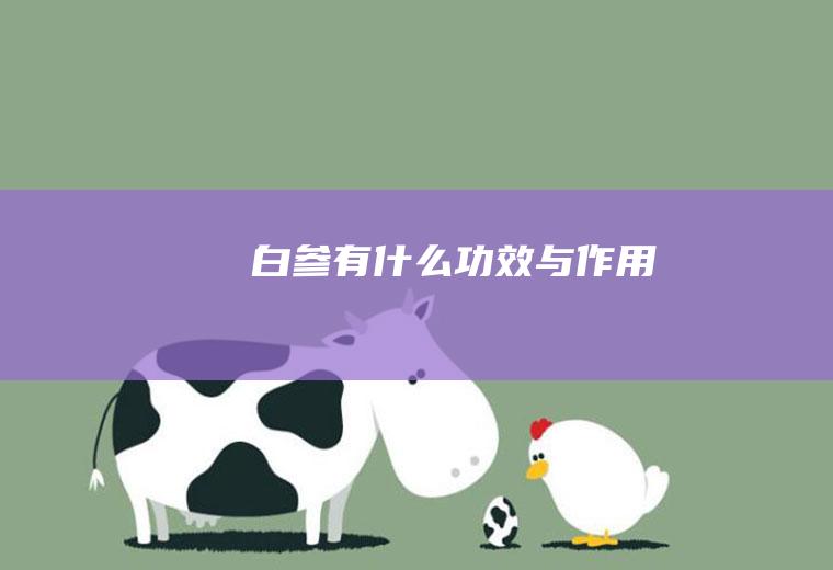 白参有什么功效与作用