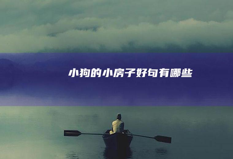 《小狗的小房子》好句有哪些