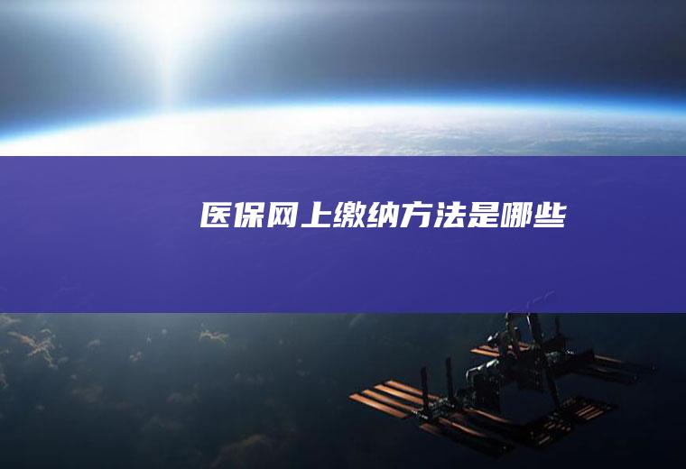 医保网上缴纳方法是哪些