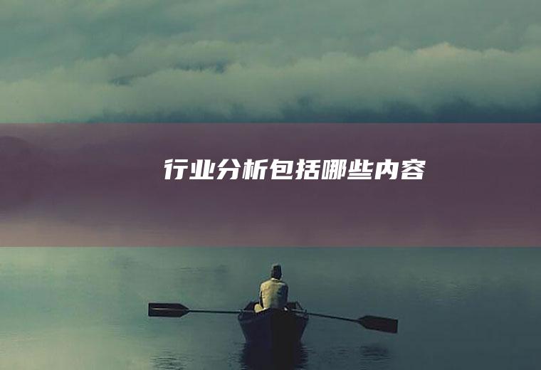 行业分析包括哪些内容