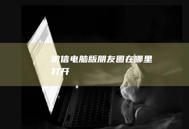 微信电脑版朋友圈在哪里打开