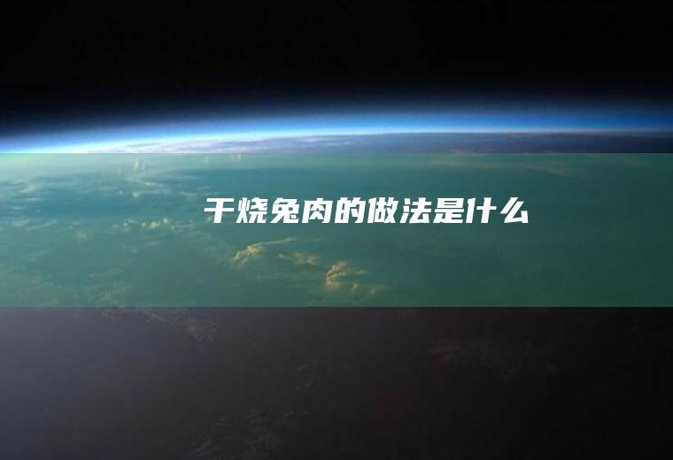 干烧兔肉的做法是什么