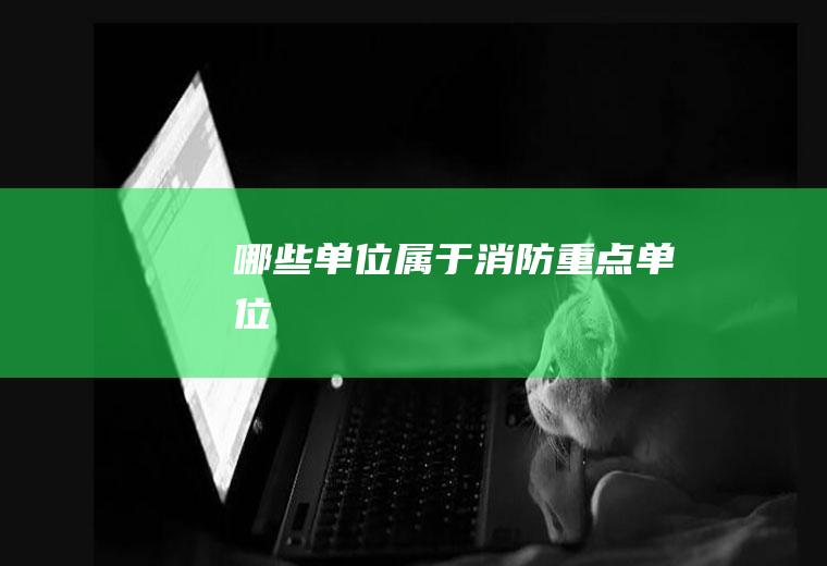 哪些单位属于消防重点单位