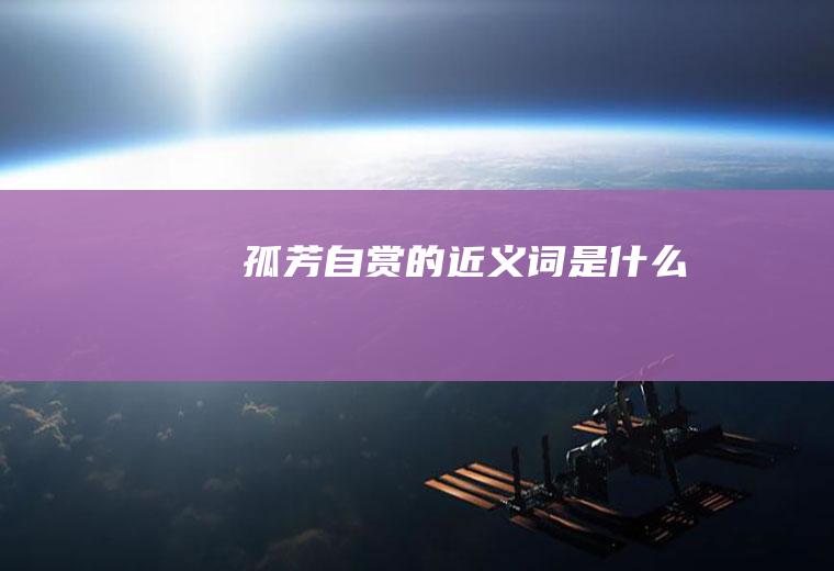 孤芳自赏的近义词是什么