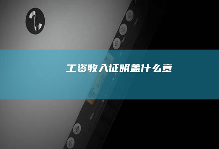 工资收入证明盖什么章