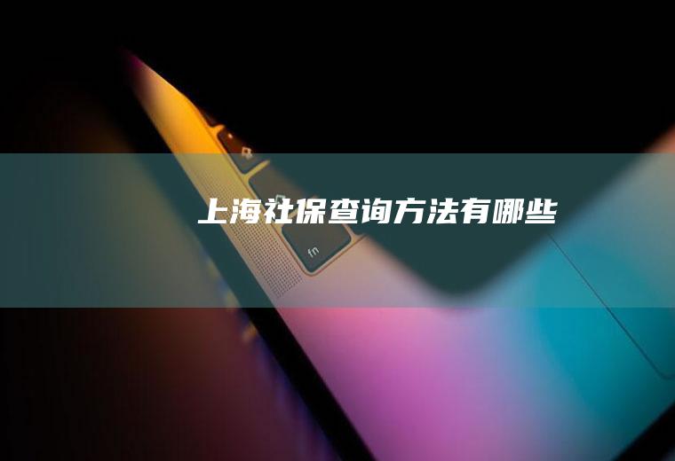 上海社保查询方法有哪些