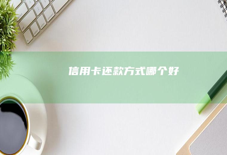 信用卡还款方式哪个好