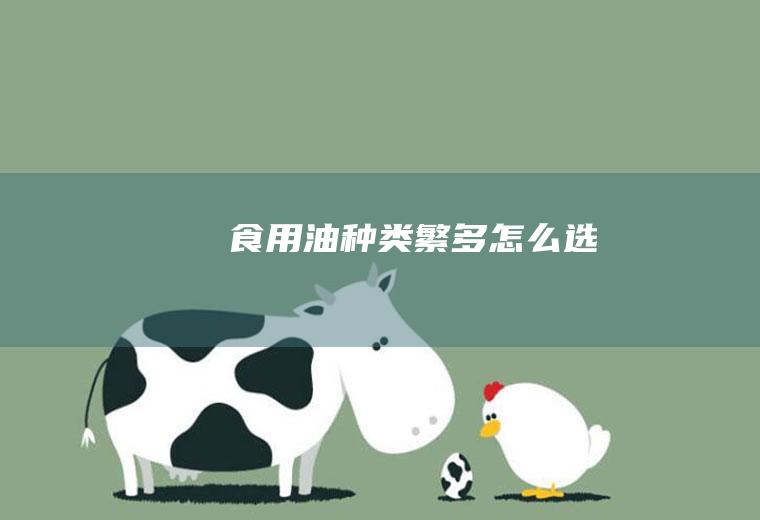 食用油种类繁多怎么选