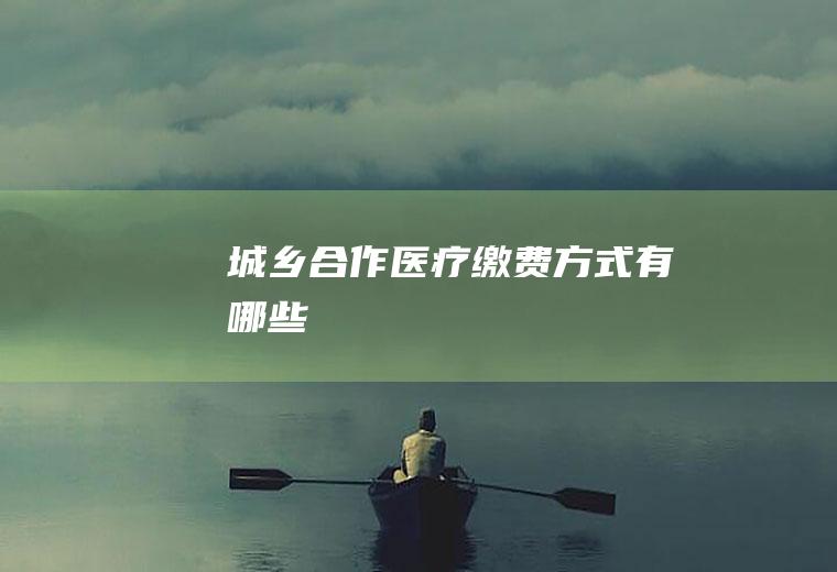 城乡合作医疗缴费方式有哪些